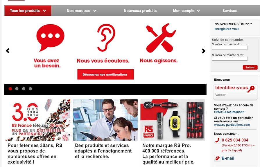 RS Components Home page 2016