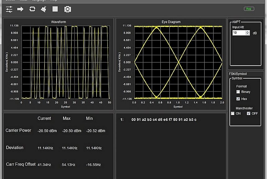 Logiciel S1220 d'analyse et de démodulation ASK et FSK de Rigol