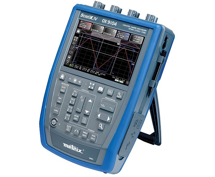 Oscilloscope portable Metrix OX 9104 de la gamme Scopix IV