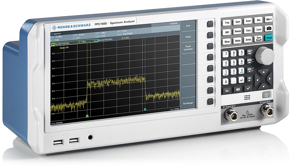 L'analyseur de spectre R&S FPC1500 de Rohde & Schwarz.