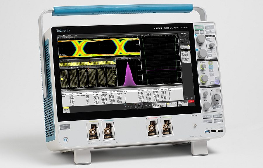 Oscilloscope pour signaux mixtes MSO Serie 6 de Tektronix.
