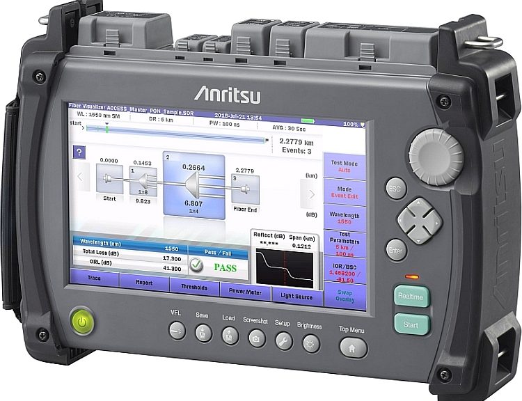 Réflectromètre portable Access Master MT9085 de Anritsu.