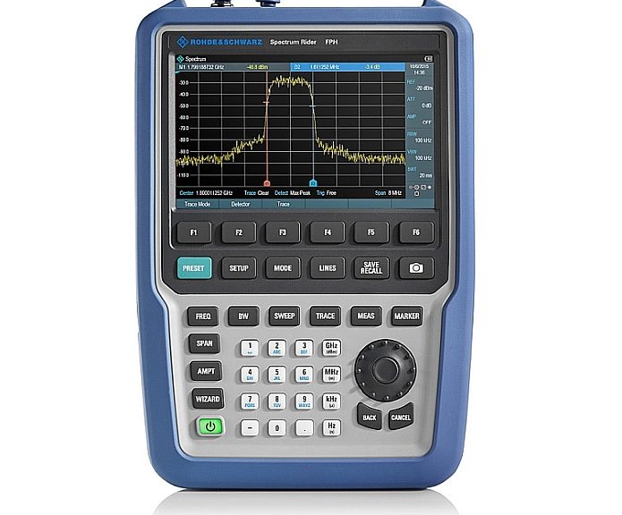 Analyseur de spectre portable Spectrum Rider FPH de Rohde & Schwarz.