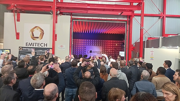 inauguration du centre d’essais véhicules d'Emitech le 16 mars 2023. 