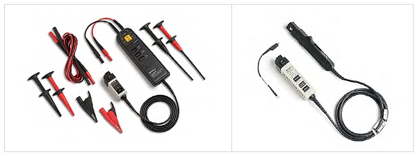 Sondes de mesure de tension et de courant pour oscilloscopes de Tektronix. 