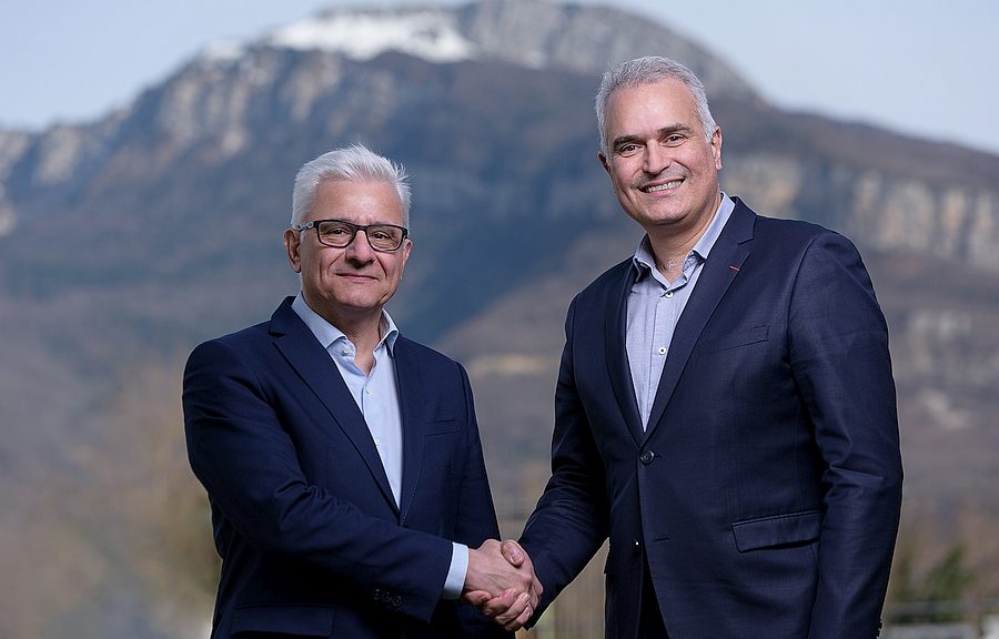 Hervé Bouaziz, président de Lynred et Xavier Caillouet (à gauche), directeur général de Lynred.