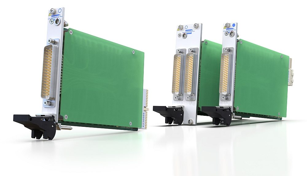 Modules de commutation haute tension 40-321-1xx (PXI) et 42-321-1xx (PXIe) de Pickering Interfaces.