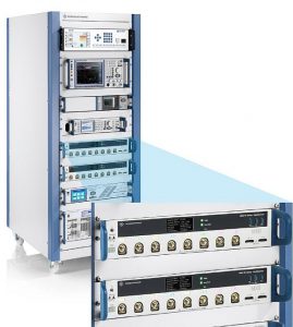 oscilloscope MXO 5C de Rohde & Schwarz monté en rack