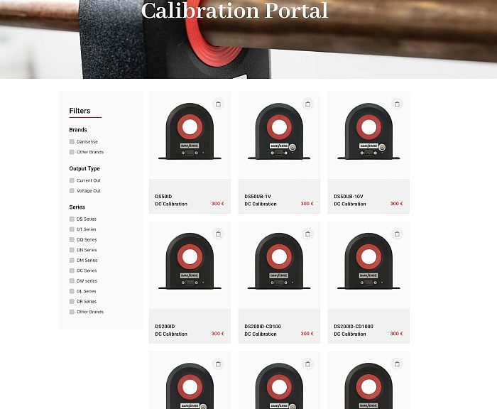 portail d'étalonnage en ligne de Danisense